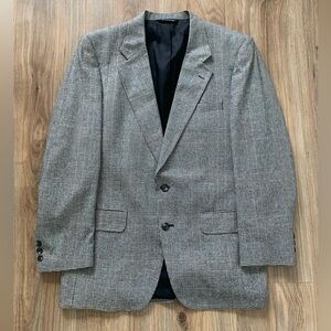 Burberry Gray Plaid Blazer